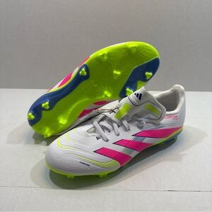 Adidas Predator League FG MG Soccer Kids Size 5.5Y White Lucid Pink Lemon ID3752